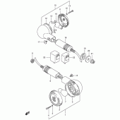 Схема вузла: Поворотники (Model l/m/n/p/r) Suzuki VX800 VX800
