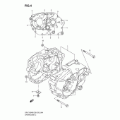 Схема вузла: Картер двигуна для Suzuki DR-Z125 DR-Z125L