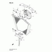 Схема узла: Радиатор для Suzuki GSX-R1000