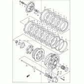 Схема вузла: Зчеплення (Model k2/k3) для Suzuki GSX1300 Hayabusa