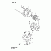 Схема узла: Масляный насос для Suzuki GZ125 Marauder