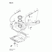 Схема узла: Топливный бак для Suzuki AN650 Burgman (EU analogue of SkyWave)
