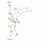 Схема узла: Передний тормозной шланг (Dl650auel1 e19) для Suzuki DL650 V-Strom