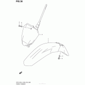 Схема узла: Переднее крыло для Suzuki DR-Z125 DR-Z125L