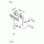 Схема вузла: Олійний охолоджувач для Suzuki DL650 V-Strom