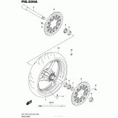 Схема вузла: Переднє колесо Suzuki GSX-R750