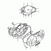 Схема узла: Крышки картера для Suzuki TS125