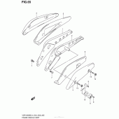 Схема вузла: Задній кронштейн (Vzr1800Bzl4 E33) для Suzuki VZR1800 Boulevard M109R BOSS