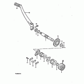 Схема узла: Кикстартер для Suzuki TS250