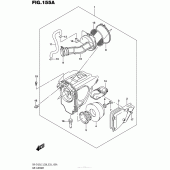 Схема узла: Воздушный фильтр для Suzuki DR-Z125 DR-Z125