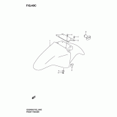 Схема узла: Переднее крыло (Model k6) для Suzuki GS500