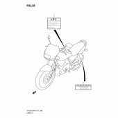 Схема вузла: Інформаційні наклейки для Suzuki EN125