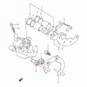 Схема вузла: Задній гальмівний супорт для Suzuki RGV250