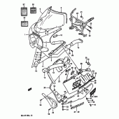 Схема узла: Облицовочные элементы (Model l 3cg) для Suzuki GSX-R1100
