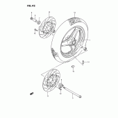 Схема узла: Переднее колесо для Suzuki GSX1100