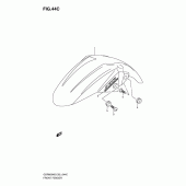 Схема вузла: Переднє крило (Model k9) для Suzuki GSR600