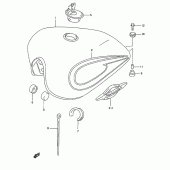 Схема вузла: Паливний бак для Suzuki GZ125 Marauder