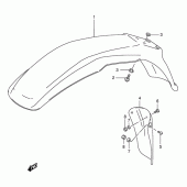 Схема узла: Переднее крыло (Model x/y) для Suzuki DR125