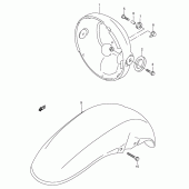 Схема вузла: Переднє крило для Suzuki GSX750