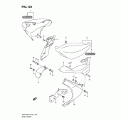Схема вузла: Бічна кришка (Vzr1800l2 e02) для Suzuki VZR1800 Intruder M1800R/ Boulevard M109R