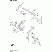 Схема вузла: Підніжки для Suzuki GSX-S1000