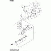 Схема узла: Передний тормозной цилиндр для Suzuki GSX-R600