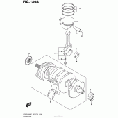 Схема вузла: Колінчастий вал Поршень для Suzuki GSX-S1000