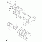 Схема узла: Задний тормозной суппорт для Suzuki DR650 DR650SE