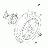 Схема вузла: Заднє колесо для Suzuki AN400 Burgman (EU analogue of SkyWave)