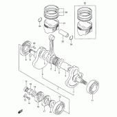 Схема узла: Коленчатый вал & Поршень для Suzuki DR250