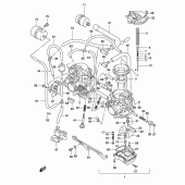 Схема узла: Карбюратор (Gs500hk3/huk3) для Suzuki GS500