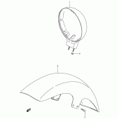 Схема узла: Переднее крыло для Suzuki LS650 Savage