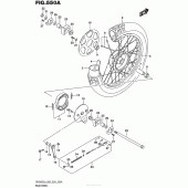 Схема вузла: Заднє колесо Suzuki DR200 DR200S