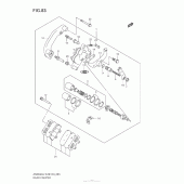 Схема узла: Задний тормозной суппорт для Suzuki AN650 Burgman (EU analogue of SkyWave)