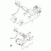 Схема узла: Поворотники (Model k/l/m/n/p/r) для Suzuki GS500