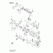 Схема узла: Копирный вал & Вилки & Вал переключения для Suzuki RM-Z250