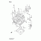 Схема вузла: Головка циліндра для Suzuki DR-Z250