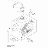 Схема вузла: Паливний бак (Model k2) для Suzuki DR-Z250