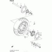 Схема узла: Заднее колесо для Suzuki DL1000 V-Strom