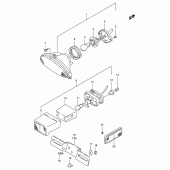 Схема вузла: Задній ліхтар (Стоп-сигнал) для Suzuki GSF600 Bandit S