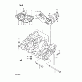 Схема узла: Картер двигателя (Model k) для Suzuki RM125