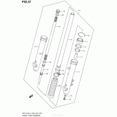 Схема узла: Вилка передней оси (Dr-Z125Ll4 E33) для Suzuki DR-Z125 DR-Z125L