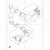 Схема вузла: Поворотники (Gsf1200k1/k2/k3/k4/zk4/k5/zk5) для Suzuki GSF1200 Bandit S