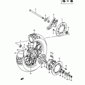 Схема вузла: Заднє колесо Suzuki DR650 DR650R