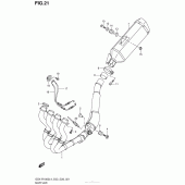 Схема вузла: Вихлопна система (Gsx-R1000L4 E33) для Suzuki GSX-R1000