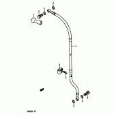 Схема узла: Передний тормозной шланг для Suzuki DR800