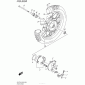 Схема узла: Переднее колесо для Suzuki DR-Z70