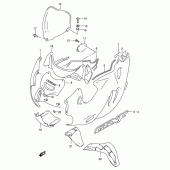 Схема вузла: Передній обтічник (Model x) для Suzuki GSX600 Katana