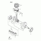 Схема узла: Коленчатый вал & Поршень для Suzuki DR200 DR200