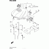 Схема вузла: Паливний бак (Ysf,yvz,yww) (Sv650L7 E03) для Suzuki SV650